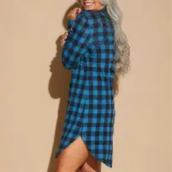 COSABELLA Ski Trip Long Sleeve Sleepshirt Loungewear in Malawi Plaid Size 2X - Picture 1 of 8